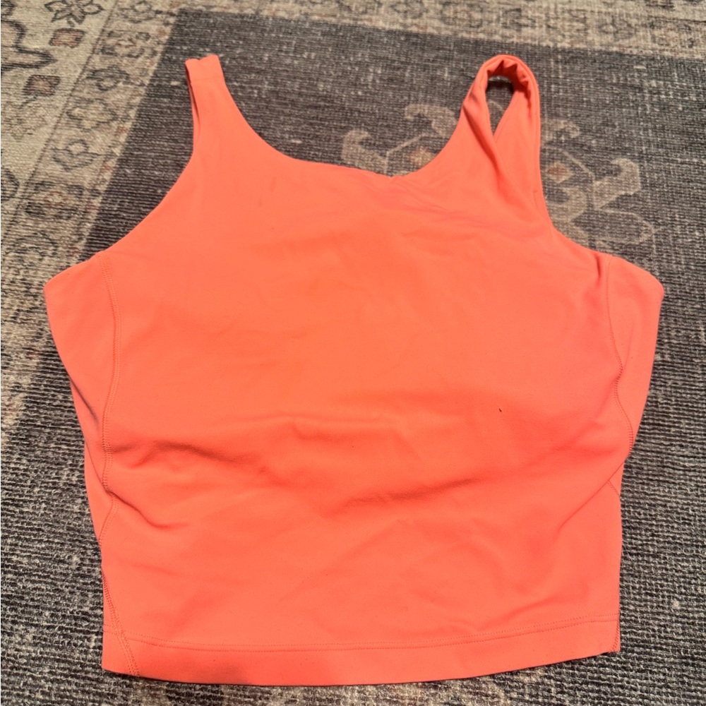 lululemon raspberry cream high neck align tank sz 8